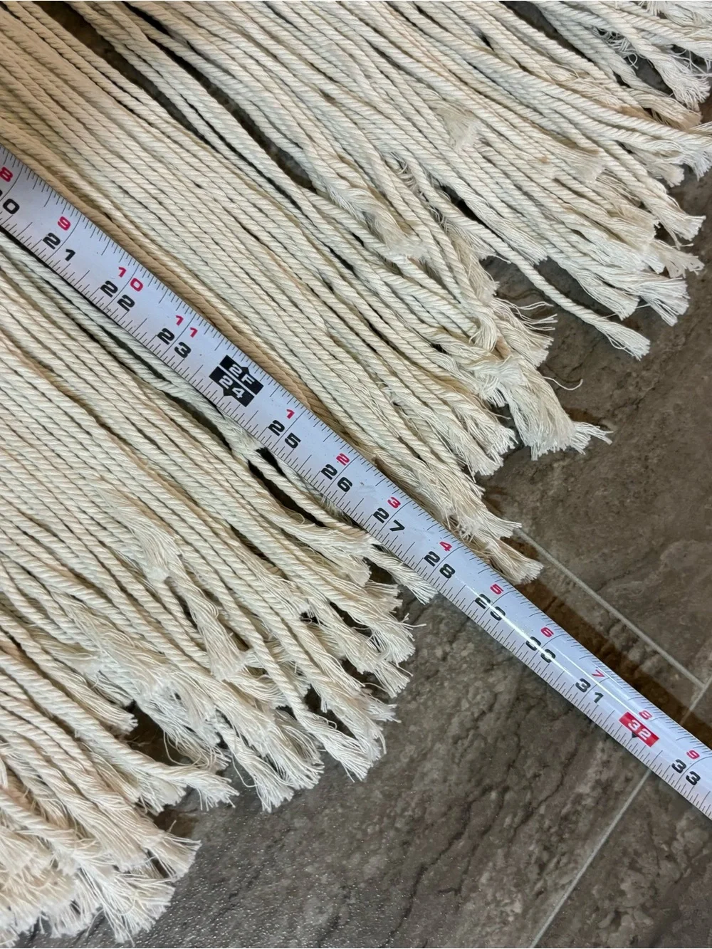 Large Boho Macrame Wall Hanging Fringe Tapestry Natural Cotton 69x29 NWOT